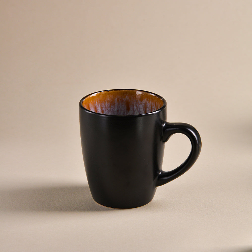 Tongera Black & Brown Glazed Interior Ceramic Dinnerware Set - Sophisticated Contrast for Formal Meals