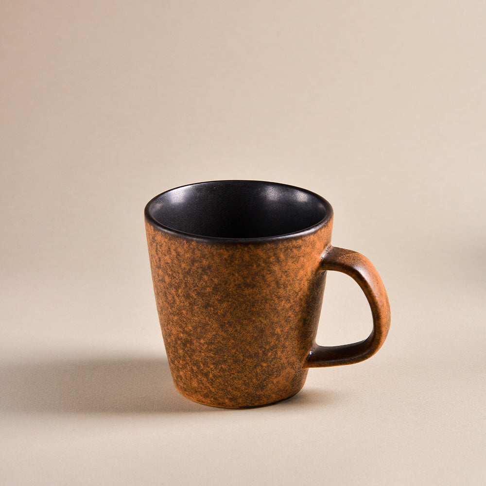 Tongera Rustic Brown & Black Textured Ceramic Tableware Set - Vintage Vibe for Cozy Dinners