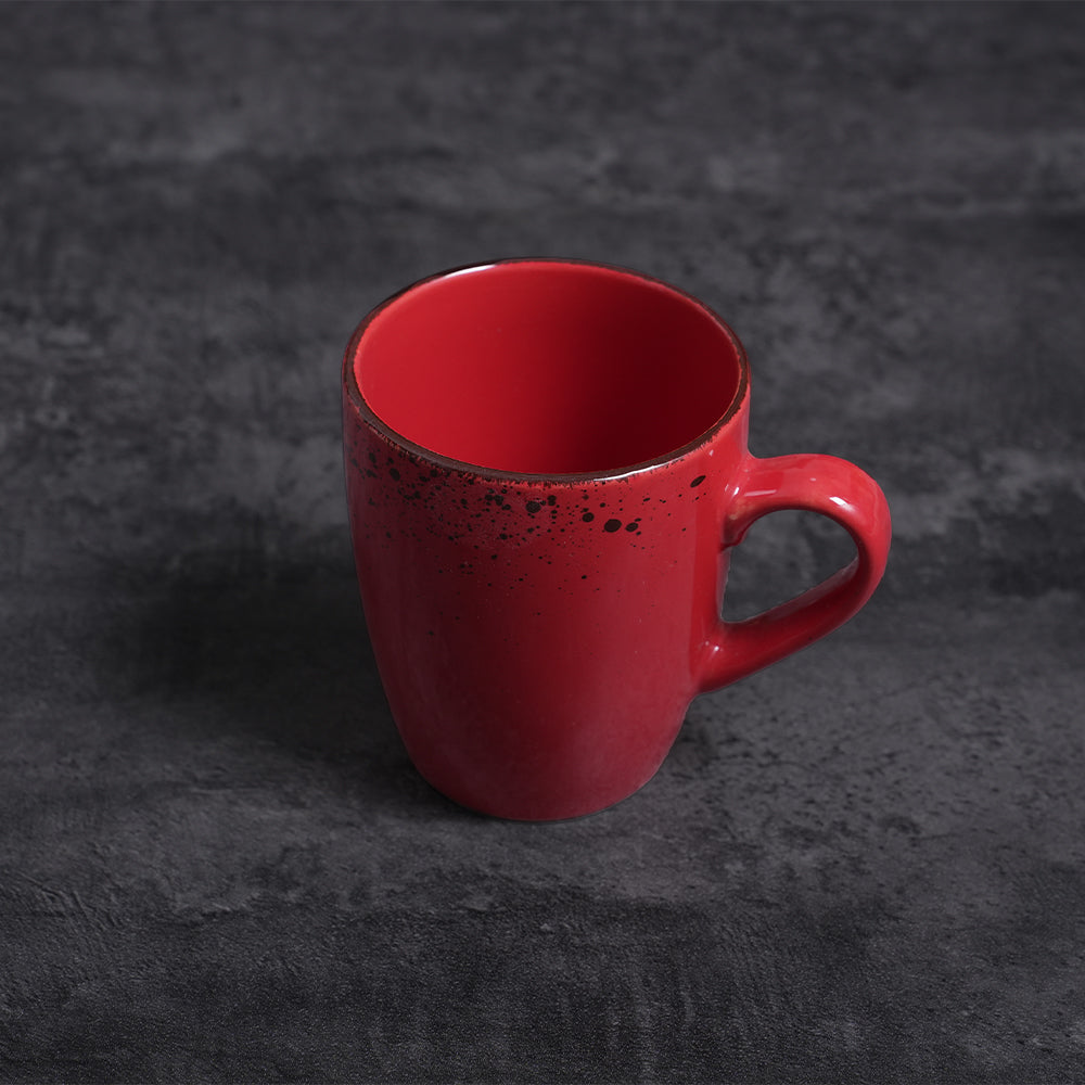 Tongera Vibrant Red Speckled Ceramic Dinnerware Set - Bold Accent for Holiday Feasts & Casual Meals