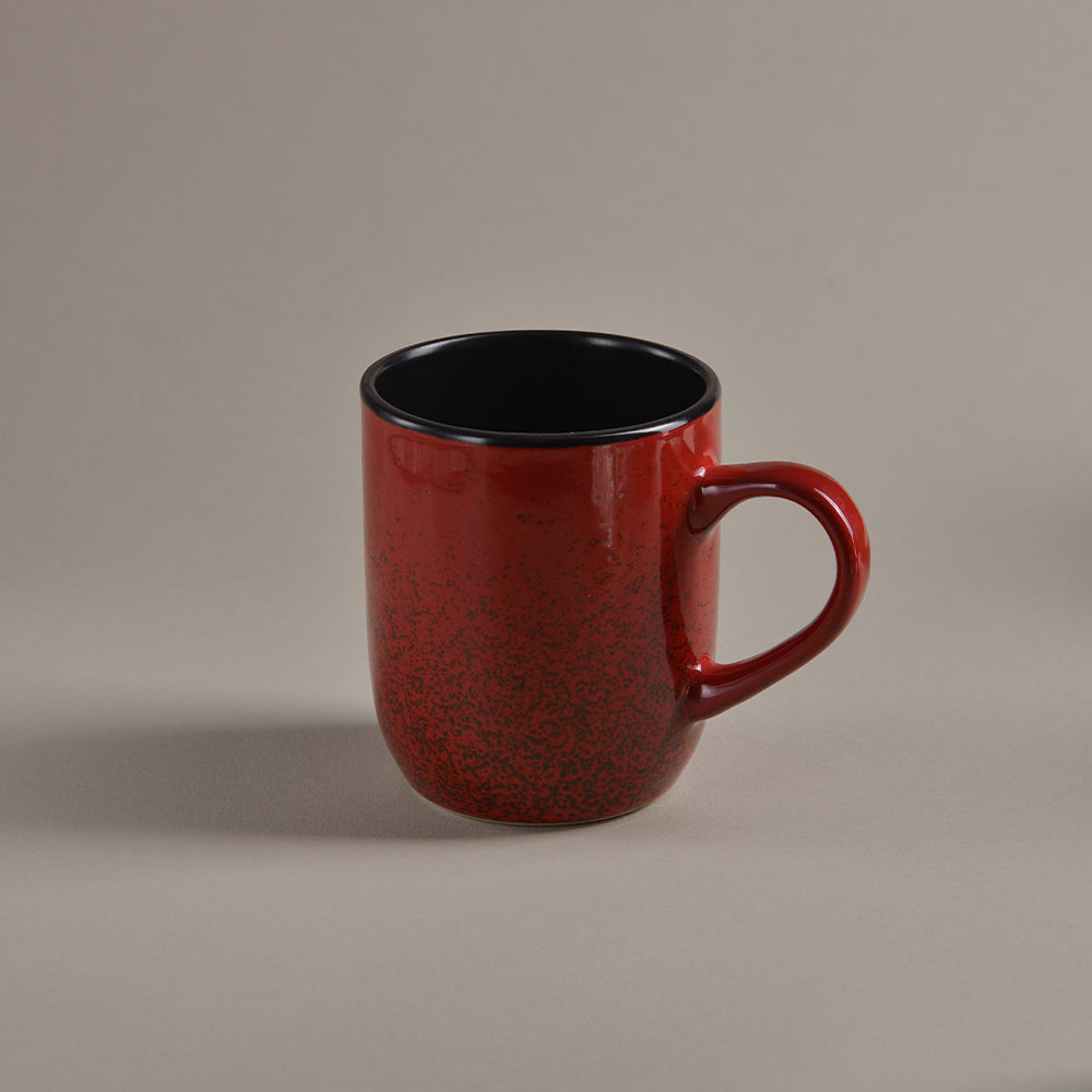 Tongera Red & Black Contrast Ceramic Dinnerware Set - Bold Statement for Holiday Feasts