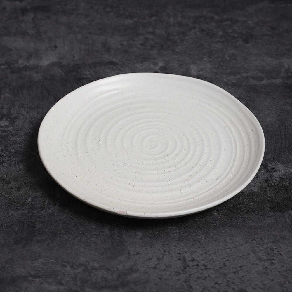 Tongera Minimalist Beige Textured Ceramic Dinnerware Set - Handcrafted for Everyday Meals & Gatherings